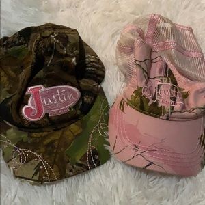Two Justin boots hats
